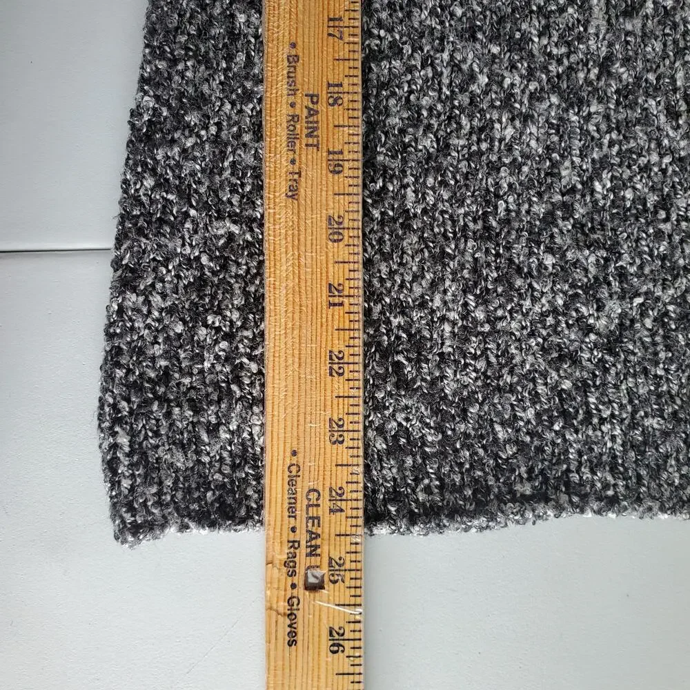 Women Garage Gray Marled V Neck Sweater S Scandi Minimal Classic Cozy Casual